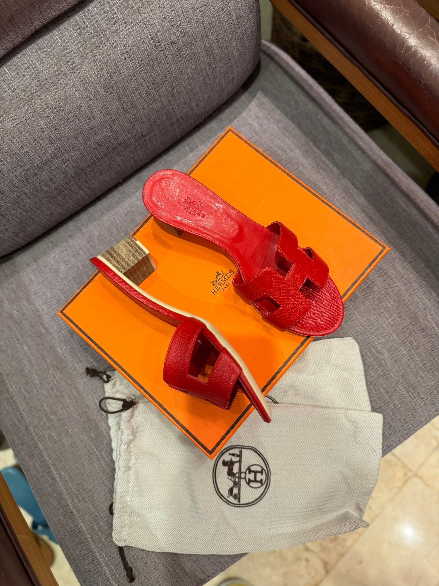 HM Oran Sandals Red Suede - Sandals - Image 4