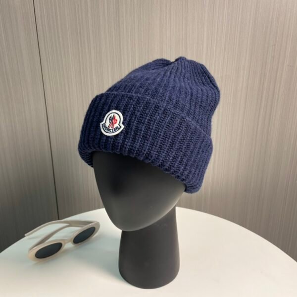 MCL Ribbed Wool Beanie Navy - Hat