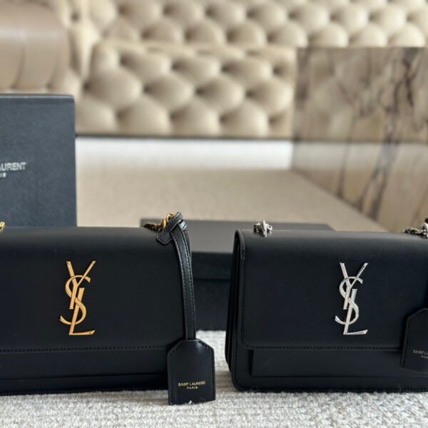 YSL Sunset Small Black Leather - Bag