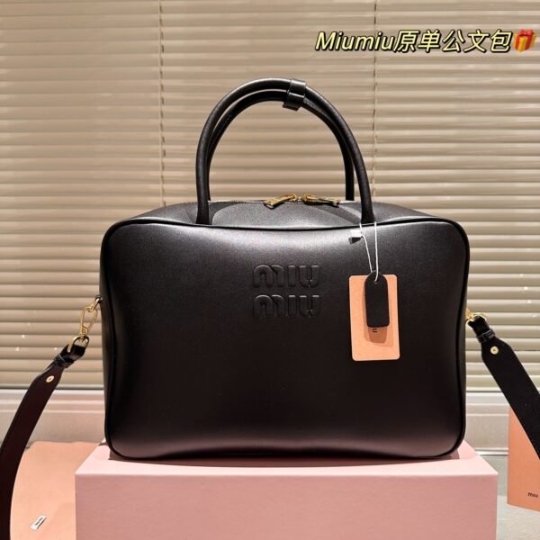 MIU Bowling Bag Black Leather - Bag