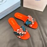 PR Embroidered Flat Sandals – Slides