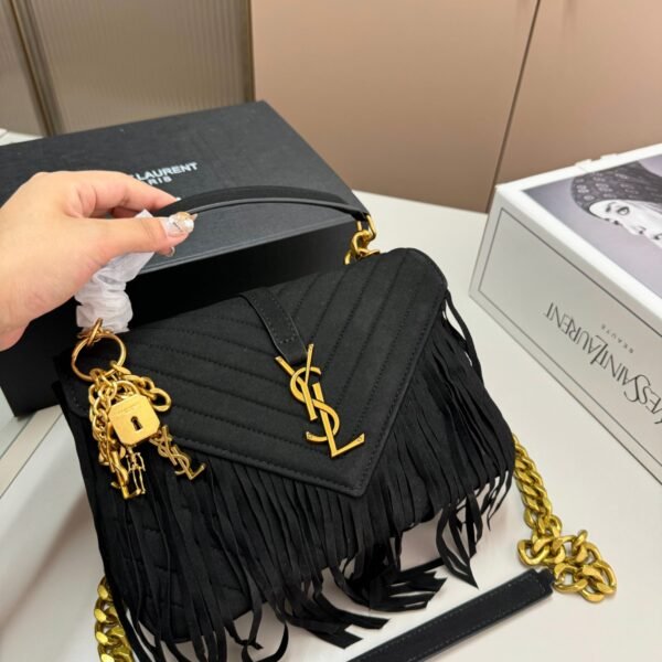 YSL Kate Tassel Black Suede - Bag