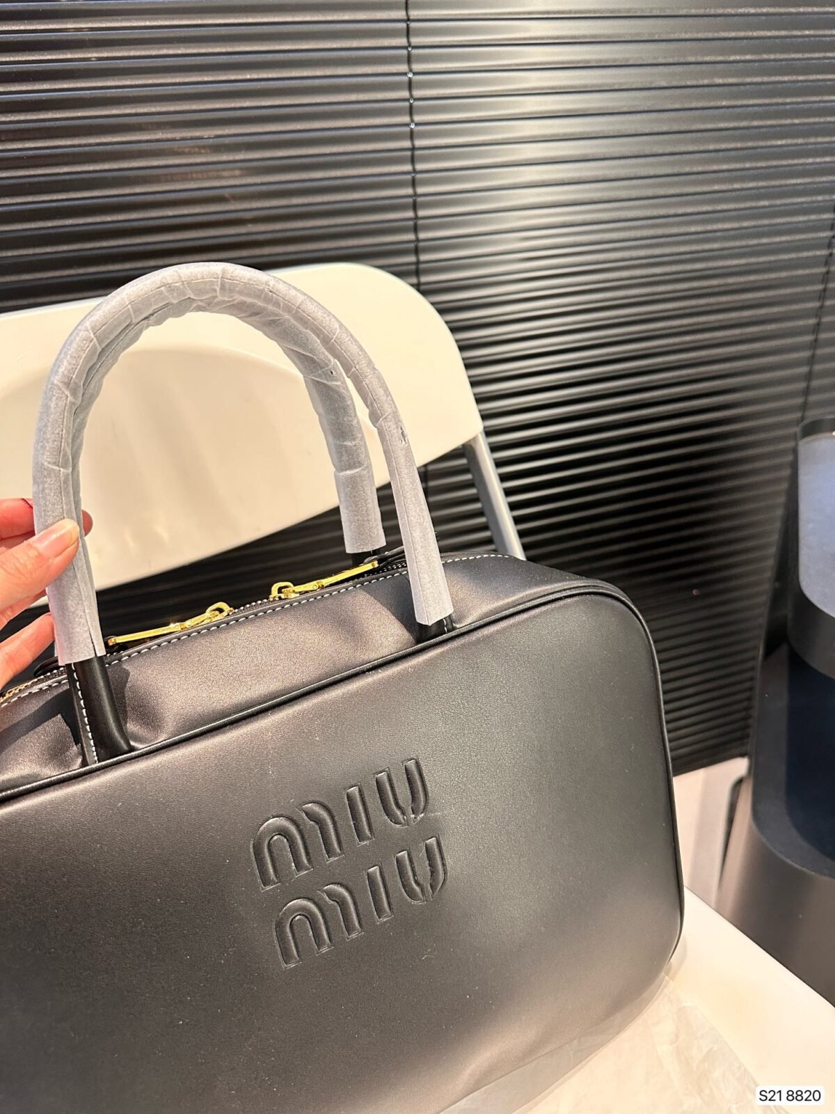 MIU Bowling Bag Black Leather – Bag — 4