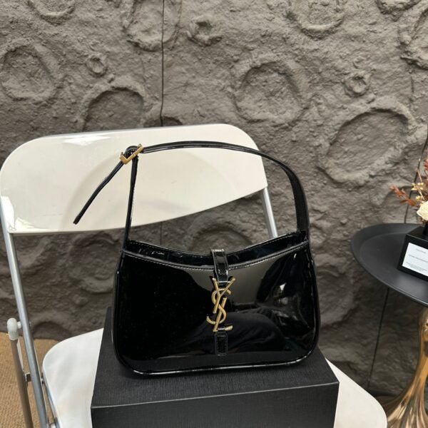 YSL Le 5 à 7 Hobo Black Patent Leather - Bag