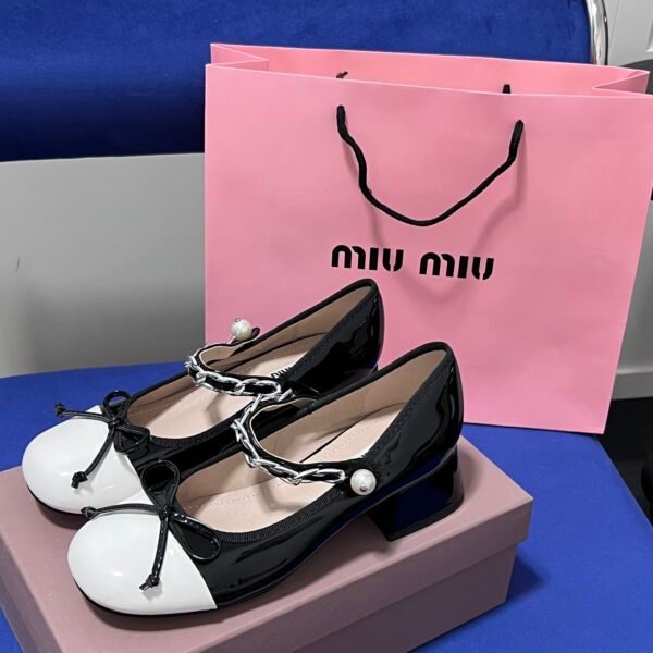 MIU Pearl Chain Mary Jane - Shoes