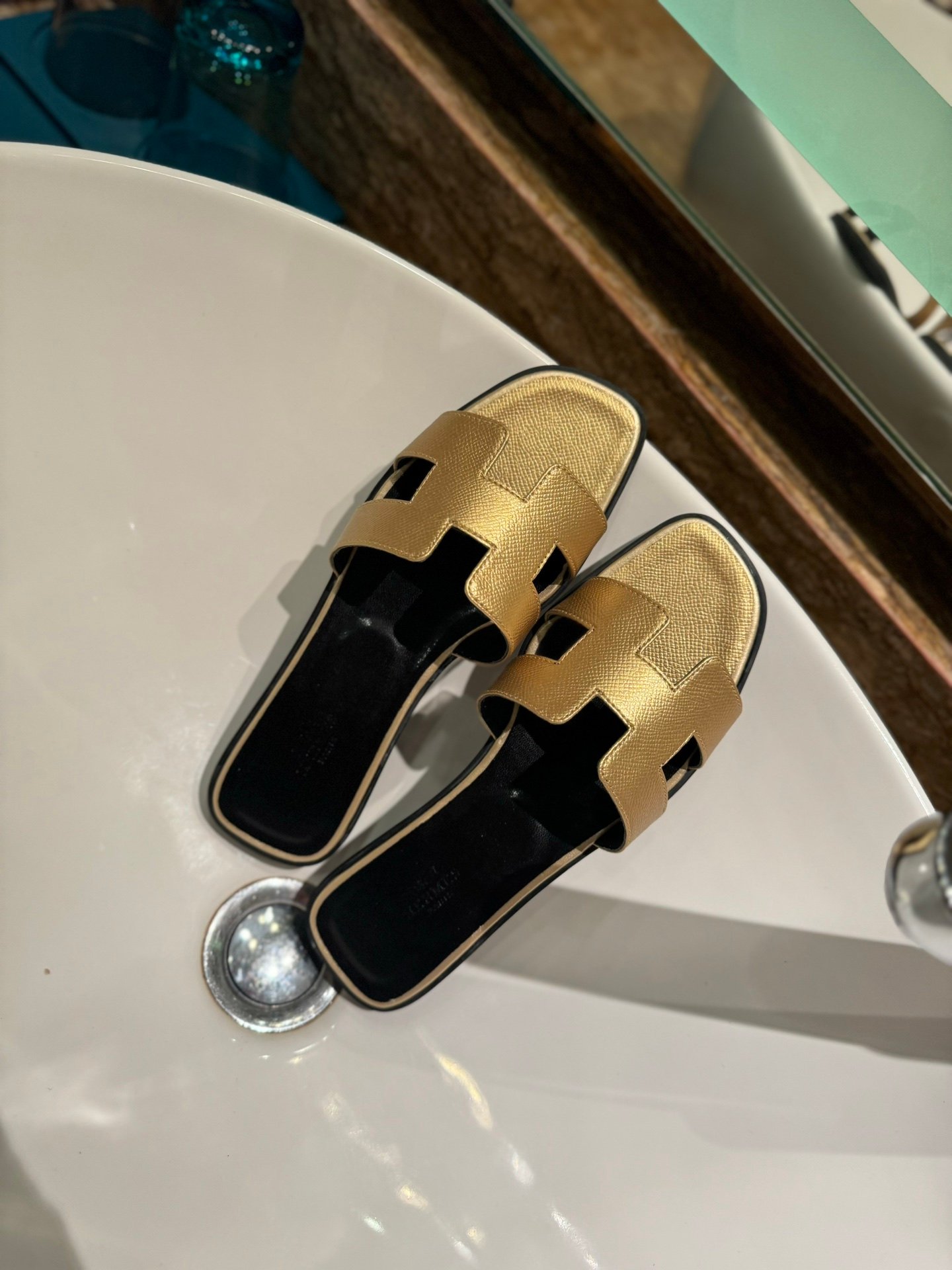 HM Oran Sandals Gold Leather - Sandals - Image 6