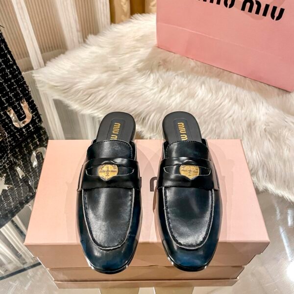MIU Coin Loafer Mules - Shoes