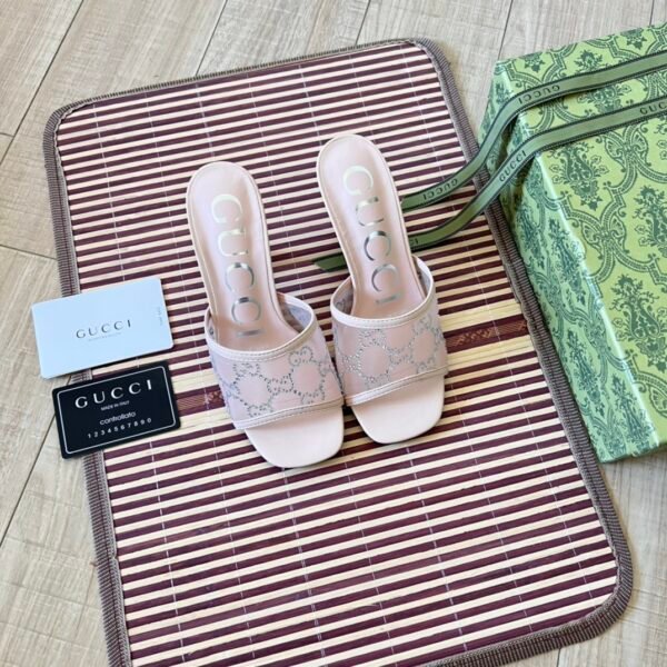 GG Crystal GG Mesh Slide Sandals - Slides