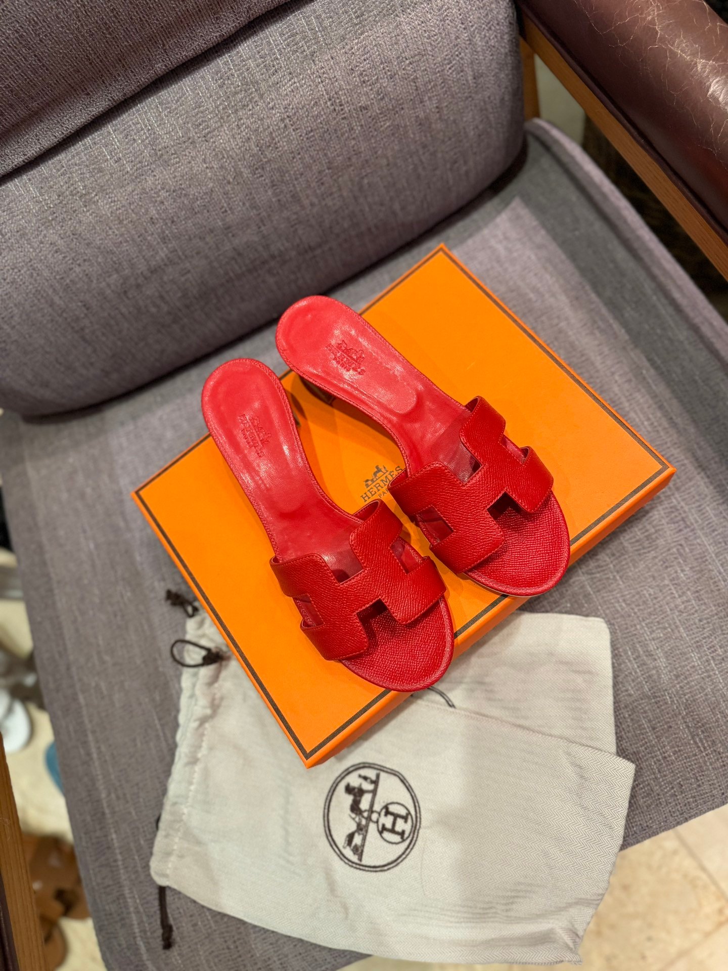 HM Oran Sandals Red Suede - Sandals - Image 2