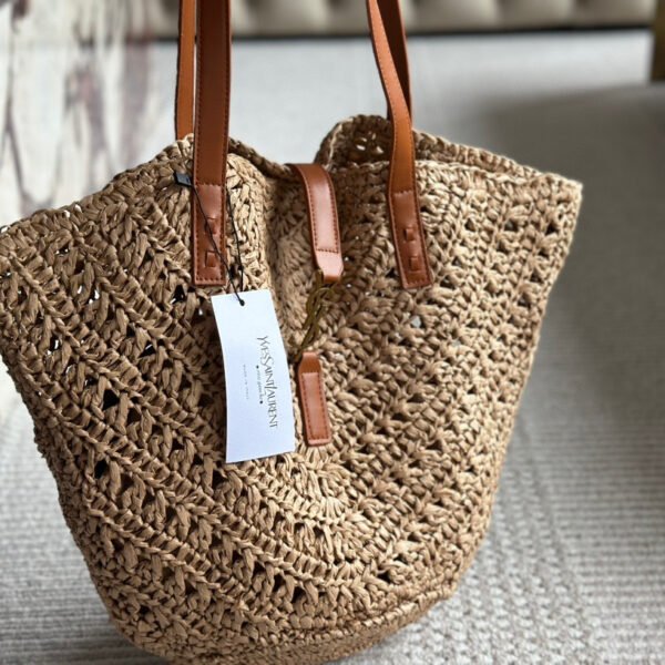 YSL Panier Medium Raffia - Bag