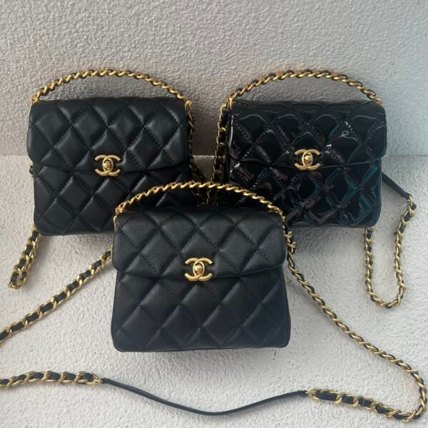 CC Mini Flap Bag Black Leather - Bag
