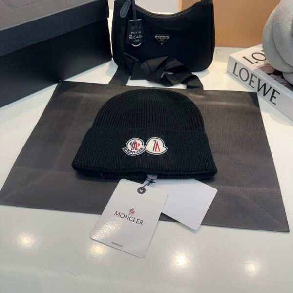 MCL Logo Patch Beanie Black Wool - Hat
