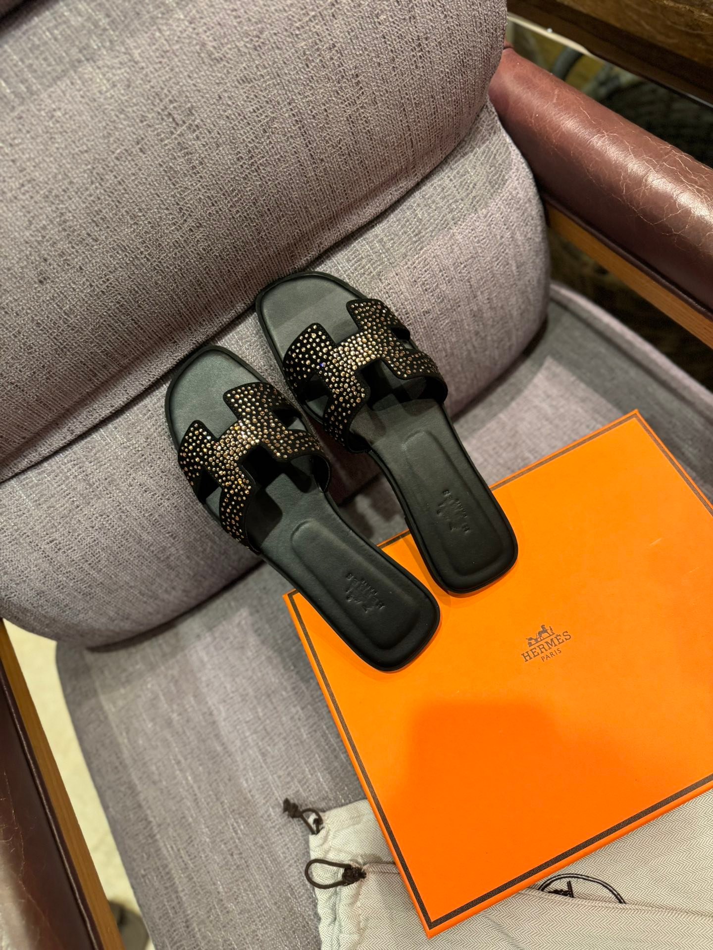 HM Oran Sandals Black Studded Leather - Sandals - Image 2