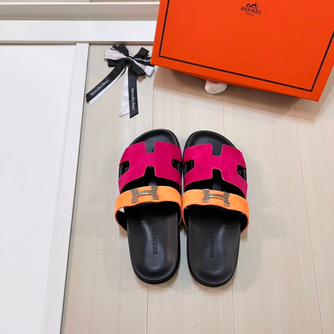 HM Izmir Sandals Orange/Pink Suede - Sandals - Image 8