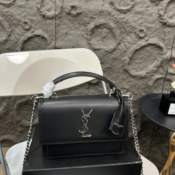 YSL Sunset Small Black Leather - Bag