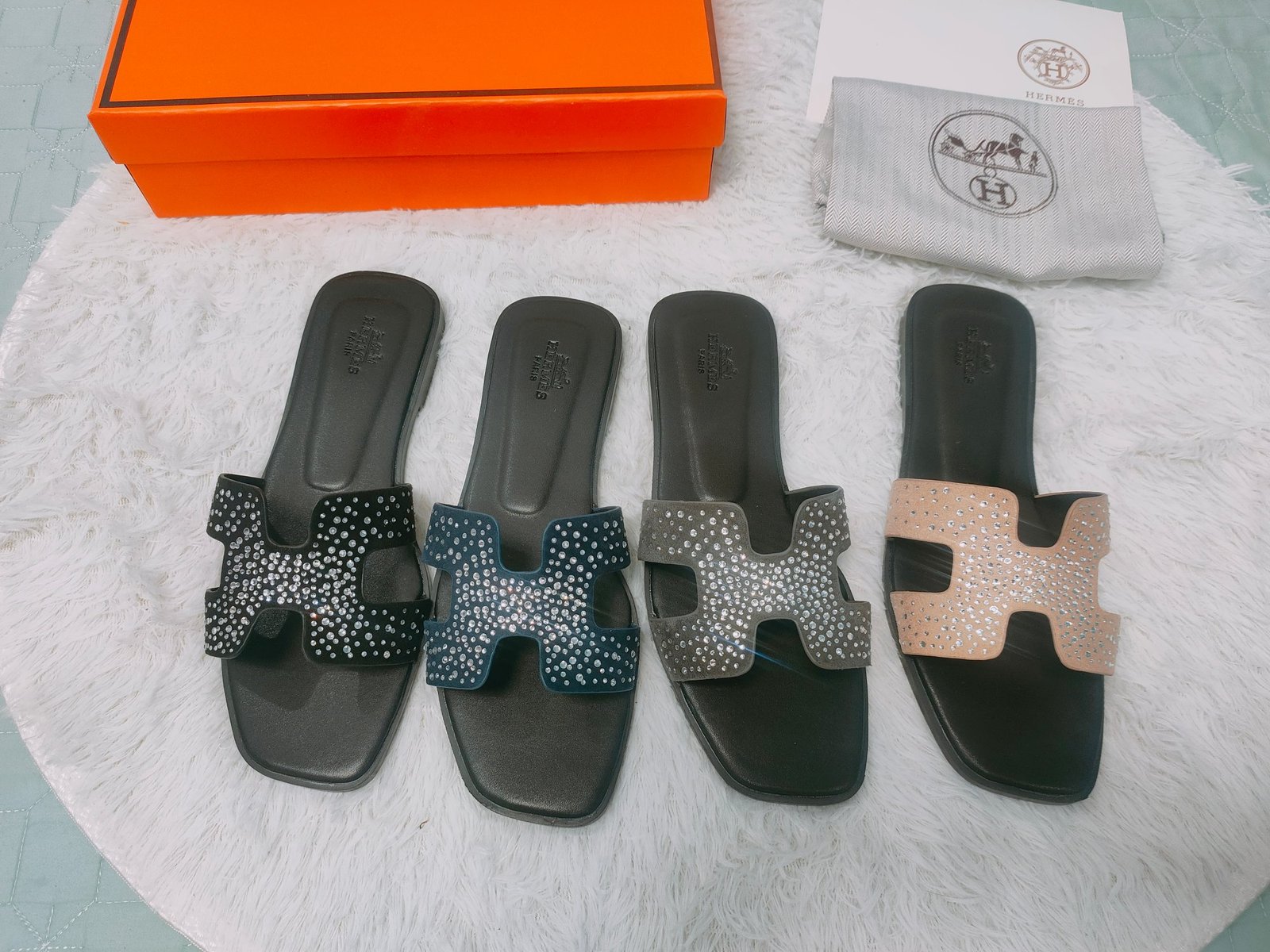 HM Oran Sandals Black with Crystals - Sandals - Image 9