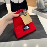 TNF Logo Beanie Red Wool – Hat
