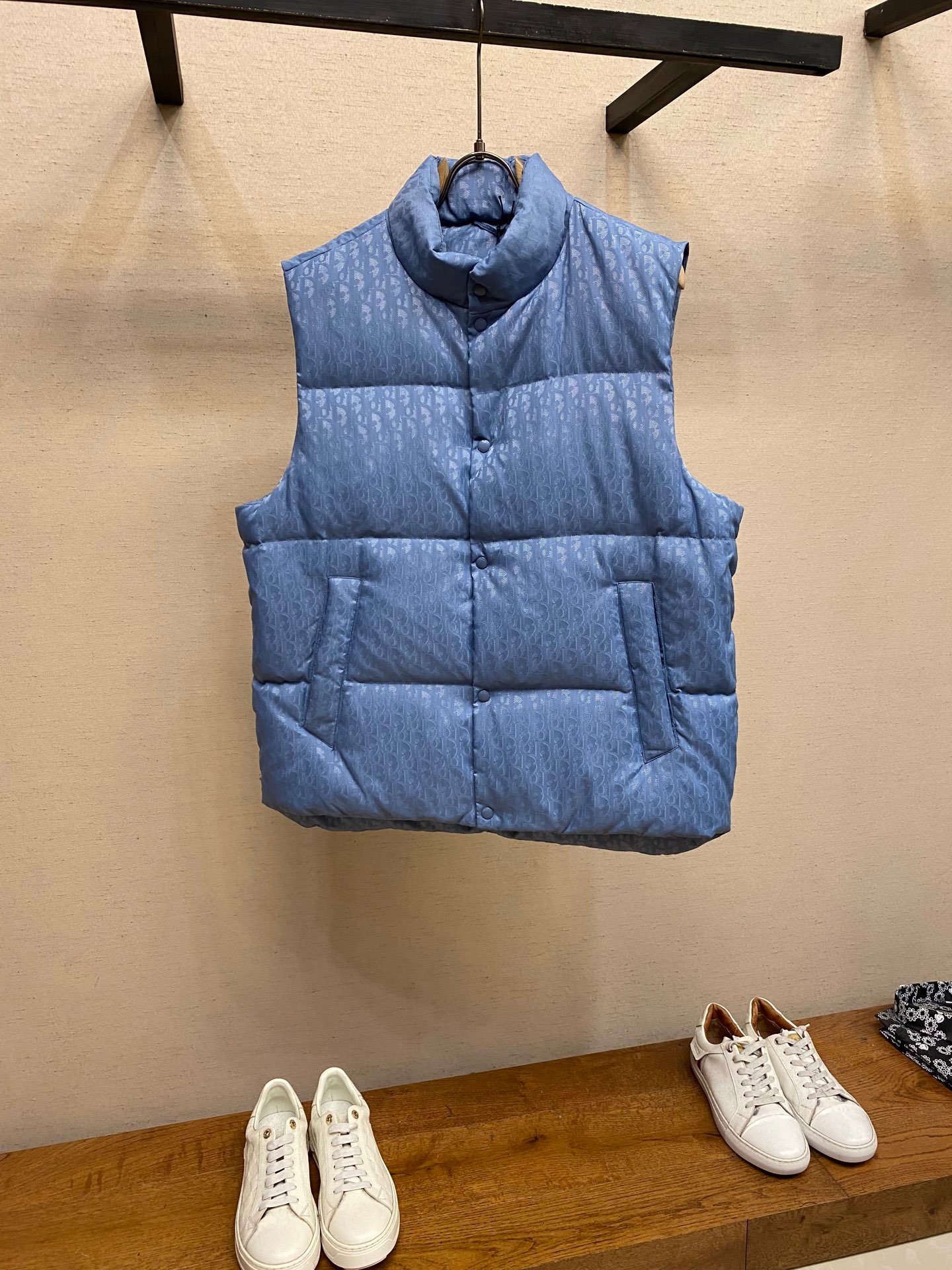 CD CD Oblique Puffer Vest 46 Blue Oblique - Vest