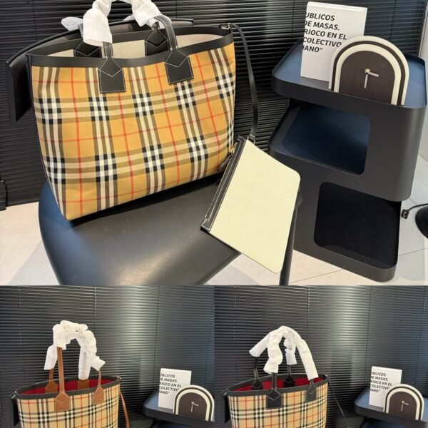 BBR Vintage Check Two-handle Tote - Bag