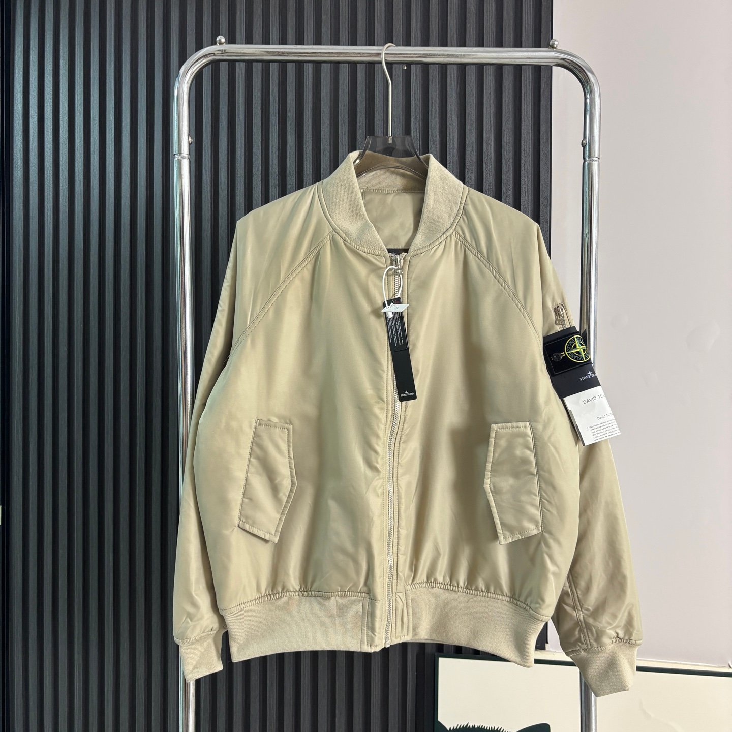 SI Bomber Jacket Beige/Black - Jacket - Image 2