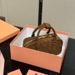MIU Bowling Bag Brown Suede – Bag