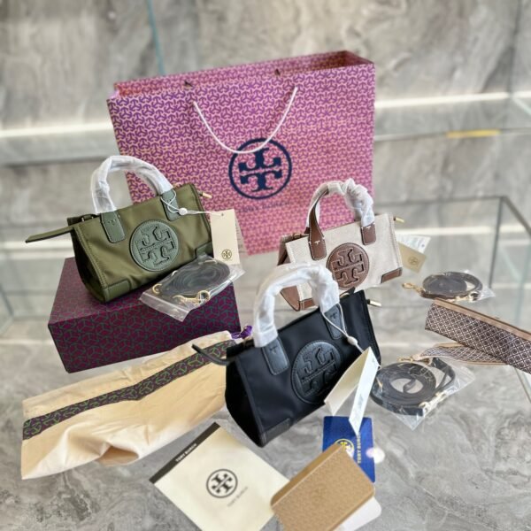 TB Canvas and leather combination is the trend! So cute!