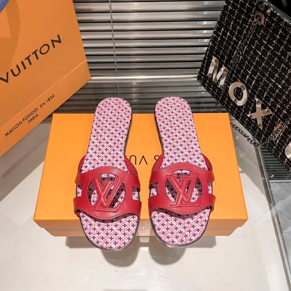 LV Paseo Flat Comfort Sandal Red/Monogram - Sandals