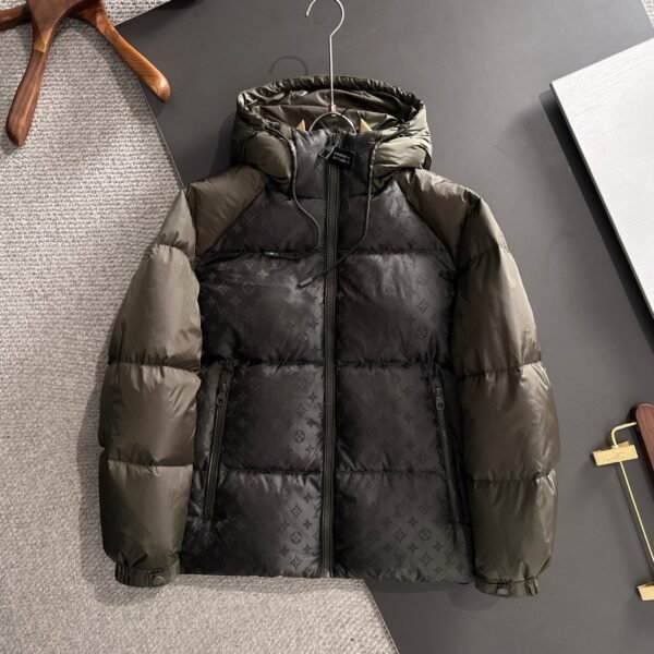LV Monogram Puffer Jacket Black/Khaki - Jacket
