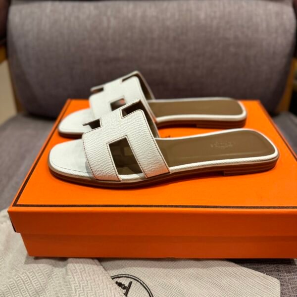 HM Oran Sandals White Leather - Sandals