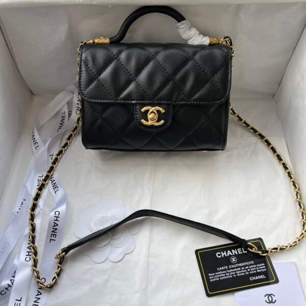 CC Coco Handle Small Black Caviar - Bag