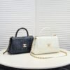 CC Coco Handle Camellia Embossed Leather - Bag