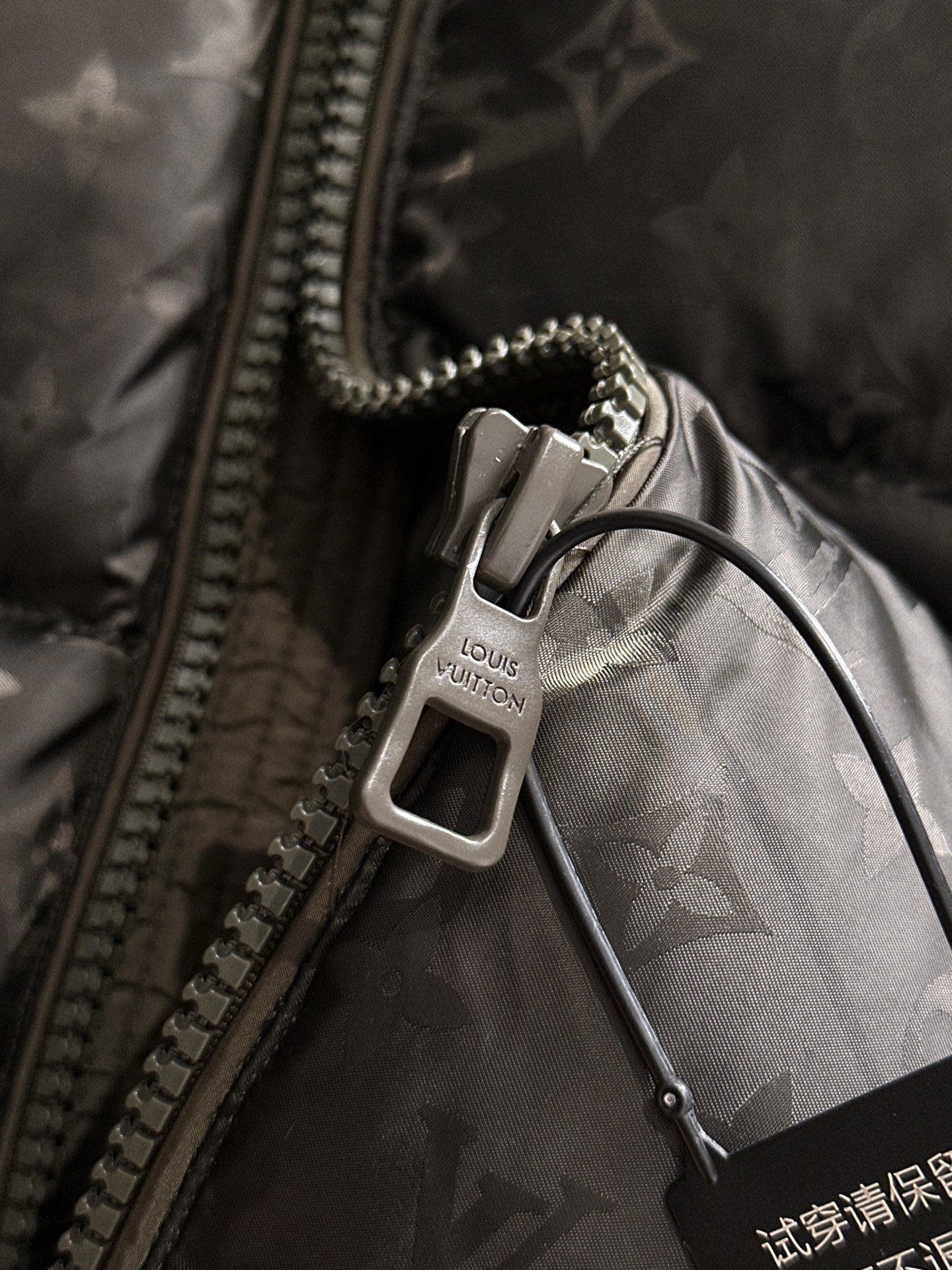 LV Monogram Puffer Jacket Black/Khaki - Jacket - Image 7