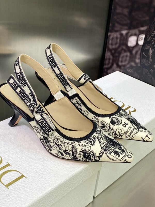 CD J'ACD Slingback Pump Toile de Jouy – High Heels – Rot