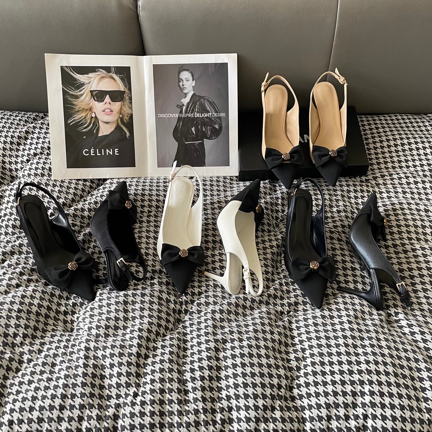 CEL Bow Heels Black/White - Heels - Image 2