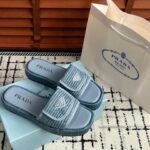 PR Woven Raffia Slides – Slides – Red