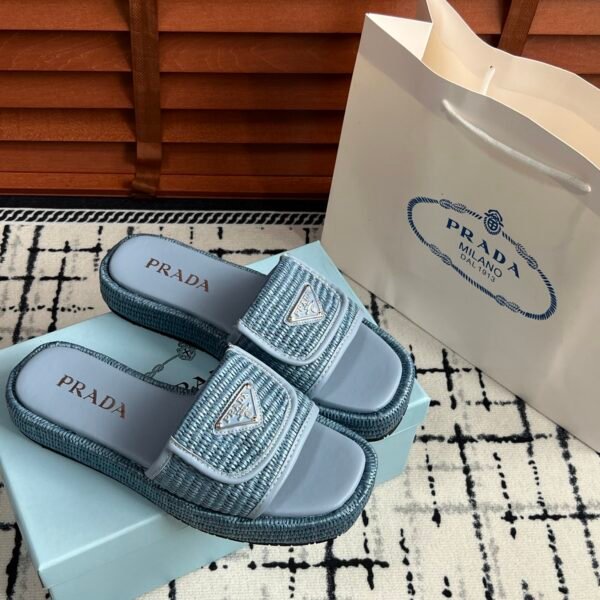 PR Woven Raffia Slides - Slides