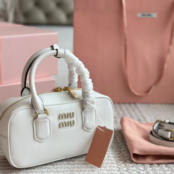 MIU Wander Matelassé White Leather - Bag