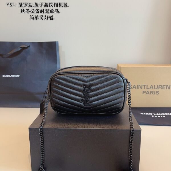 YSL Lou Camera Bag Black Leather - Bag