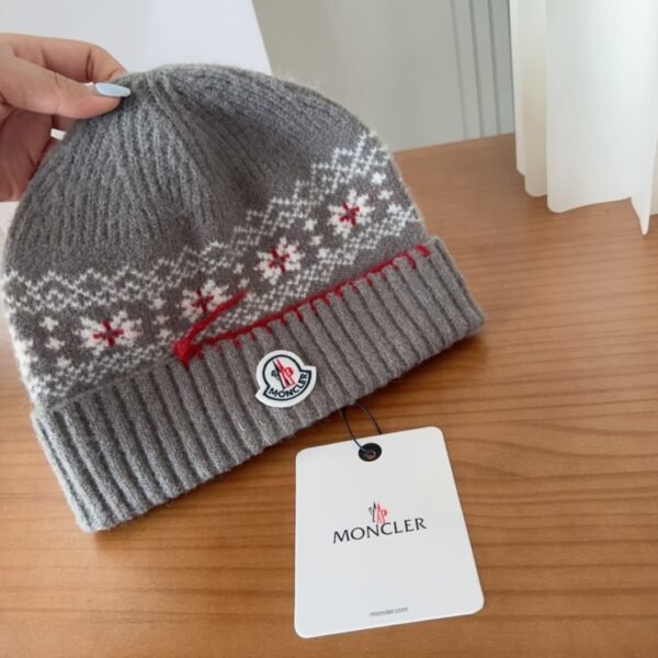 MCL Fair Isle Wool Beanie Grey - Hat