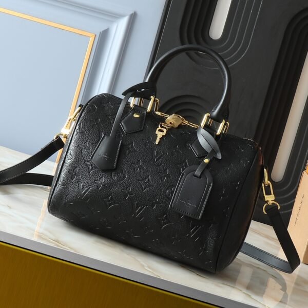 LV Speedy Bandoulière 25 Black Empreinte Leather - Bag