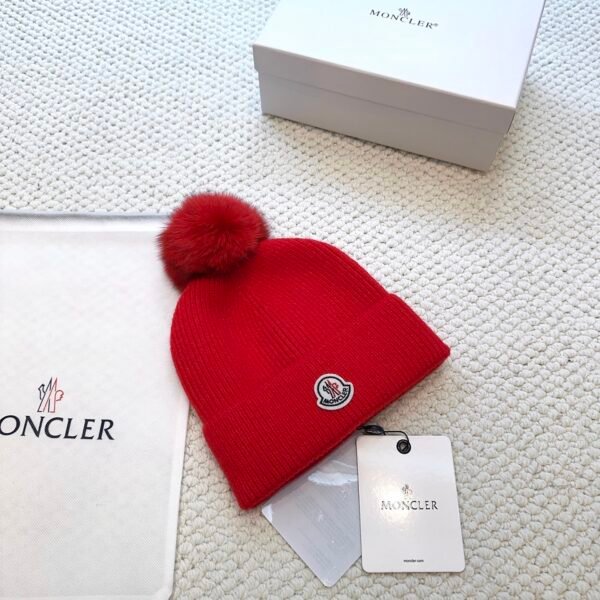 MCL Ribbed Wool Beanie Red - Hat