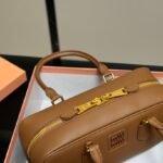 MIU Bowling Bag Brown Leather – Bag
