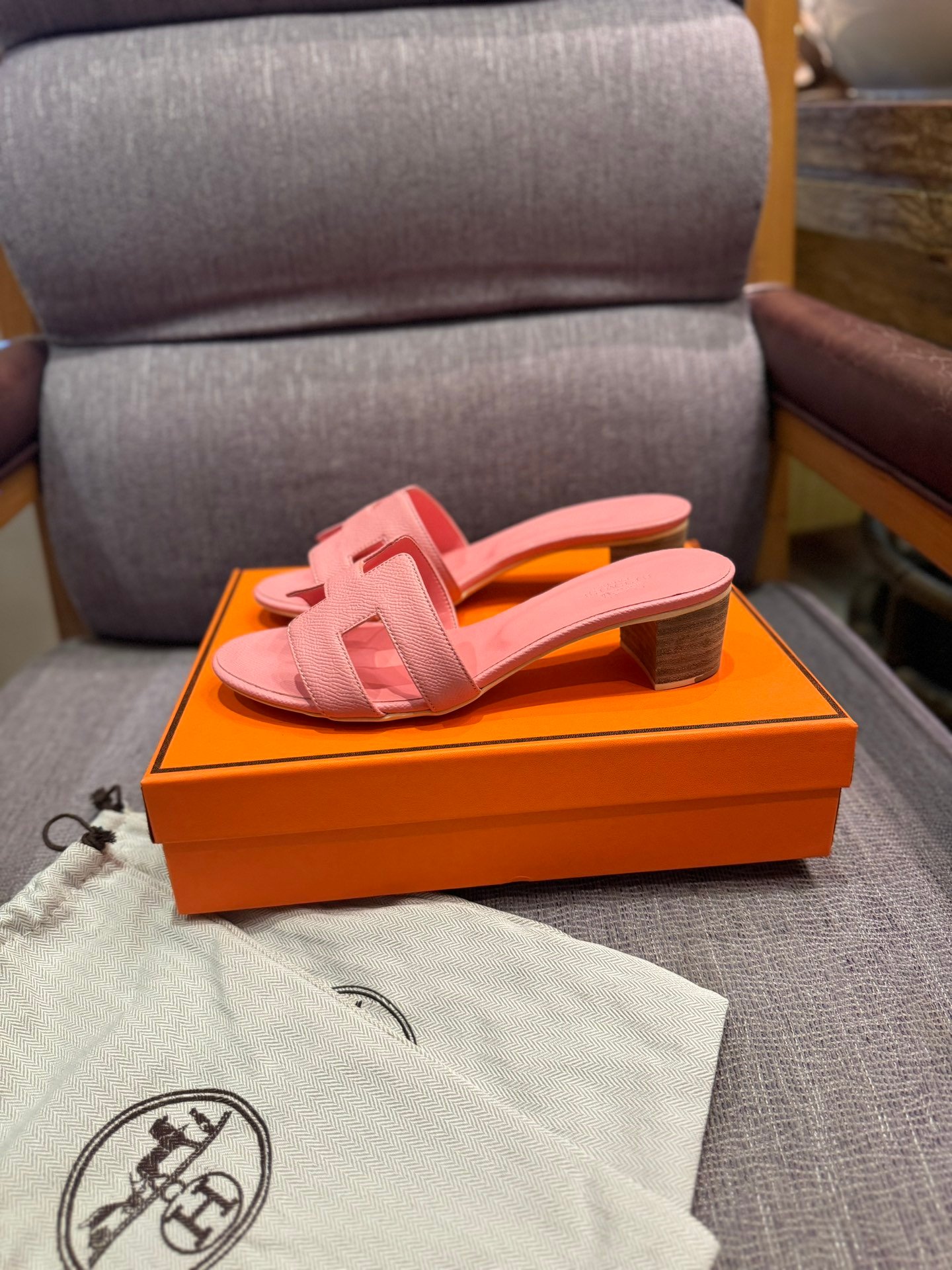 HM Oran Sandals Pink Leather - Sandals