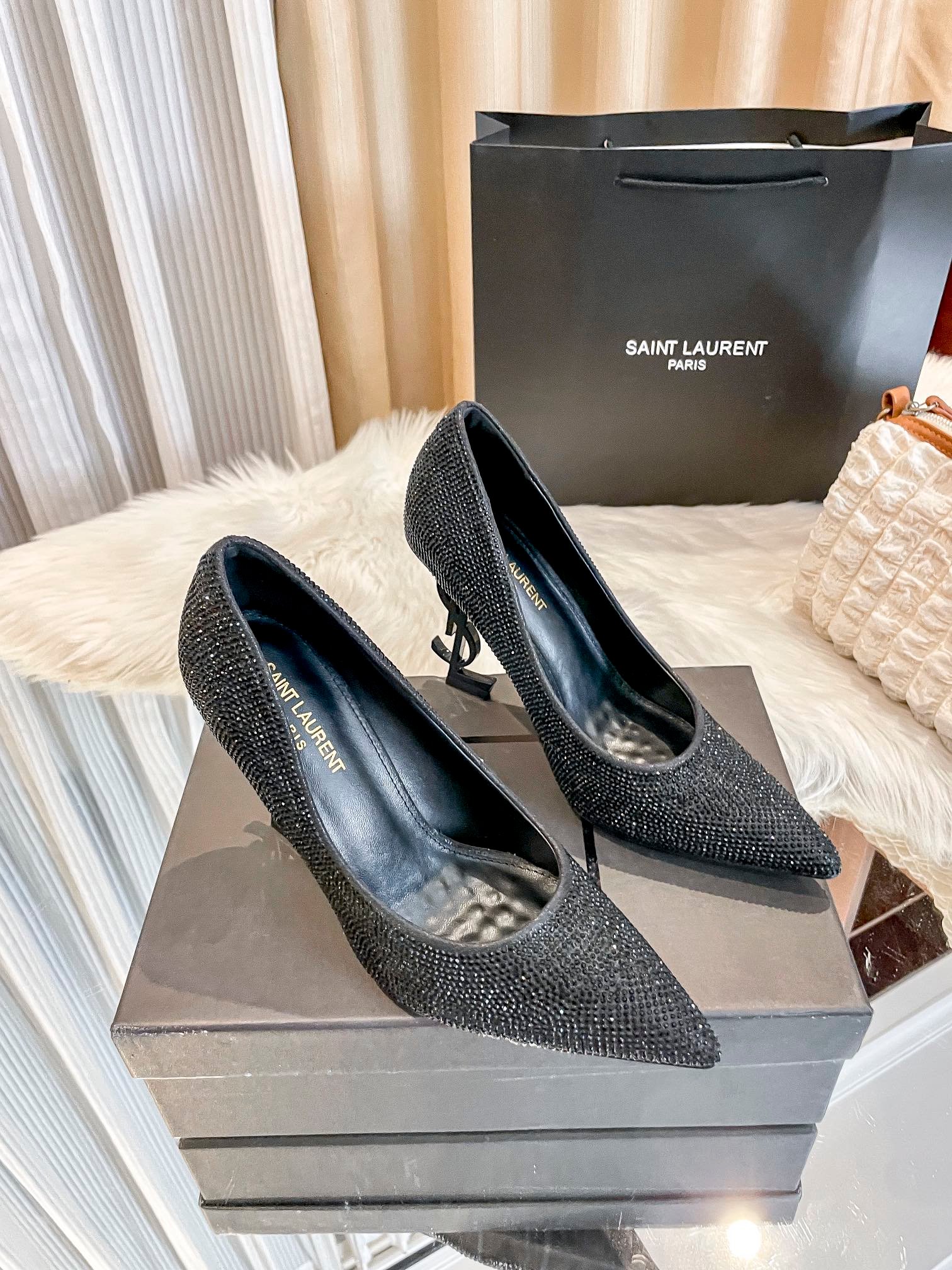 YSL Opyum Pumps Black Crystal - Heels - Image 8
