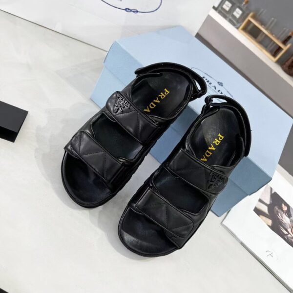 PR Nomad Sandals Black Leather - Sandals