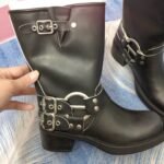 MIU Biker Boots Black Leather – Boots