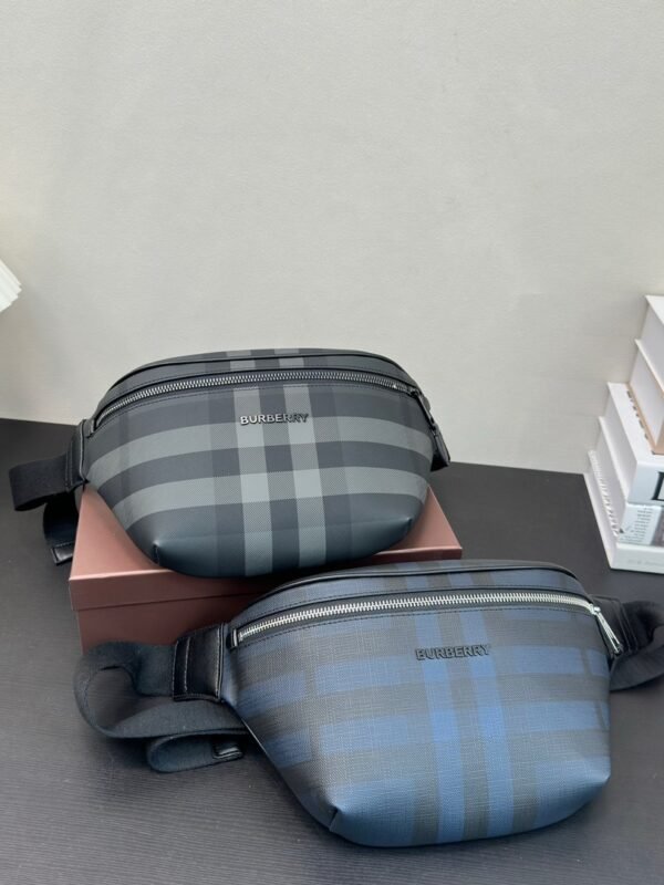 BBR Vintage Check Belt Bag Black/Blue Check – Tasche