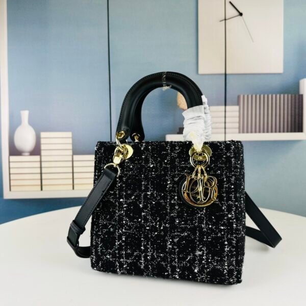 CD Lady CD Small Black Tweed - Bag