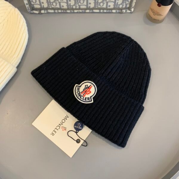 MCL Logo Patch Beanie Navy Wool - Hat