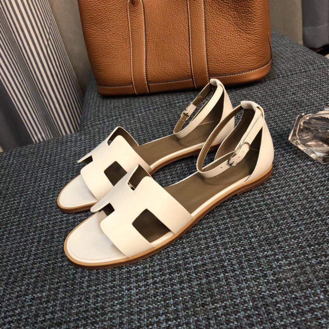HM Oran Sandals White Leather - Sandals - Image 2